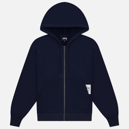 Мужская толстовка Stussy Bonded Sherpa Hoodie, цвет синий
