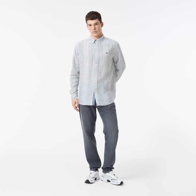 Мужская рубашка Lacoste из льна 4