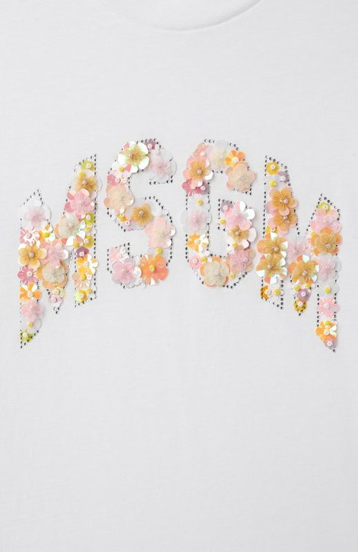 Хлопковая футболка MSGM kids 3