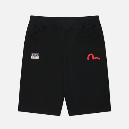 Мужские шорты Evisu Heritage Japanese Kite Daicock Printed, цвет чёрный