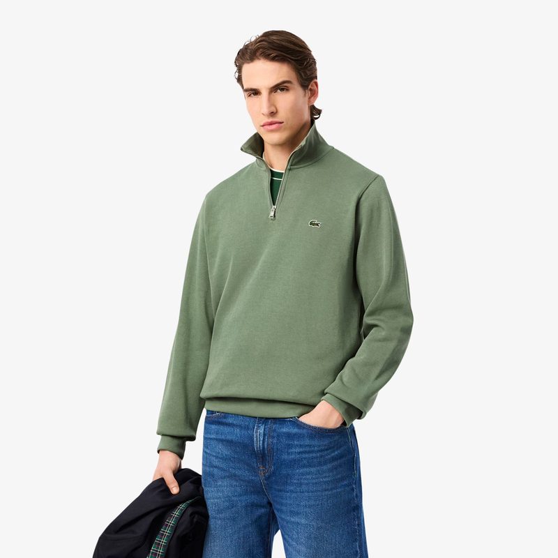 Мужская толстовка Lacoste на молнии с высоким воротом
