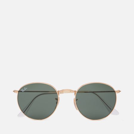 Солнцезащитные очки Ray-Ban Round Metal, цвет зелёный