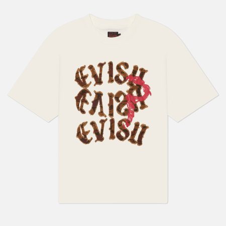 Мужская футболка Evisu Heritage Distressed Camo Evisu, цвет белый