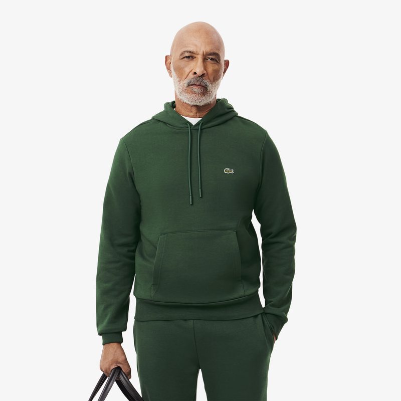 Мужское худи Lacoste классического кроя с флисом