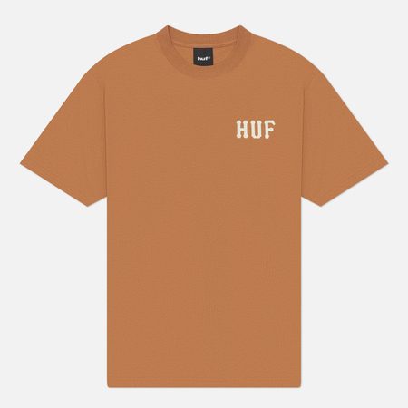 Мужская футболка HUF Classic H, цвет коричневый
