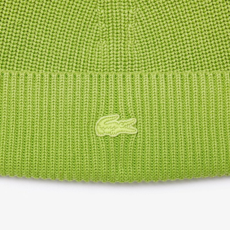 Шапка-бини из хлопка Lacoste унисекс 2