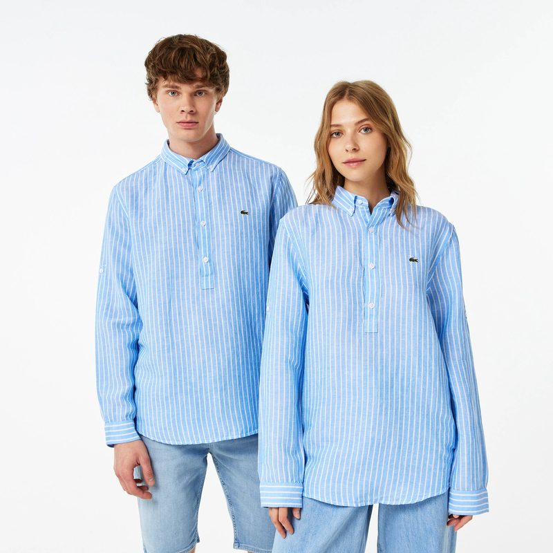 Рубашка Lacoste повседневного кроя унисекс из смеси льна 4