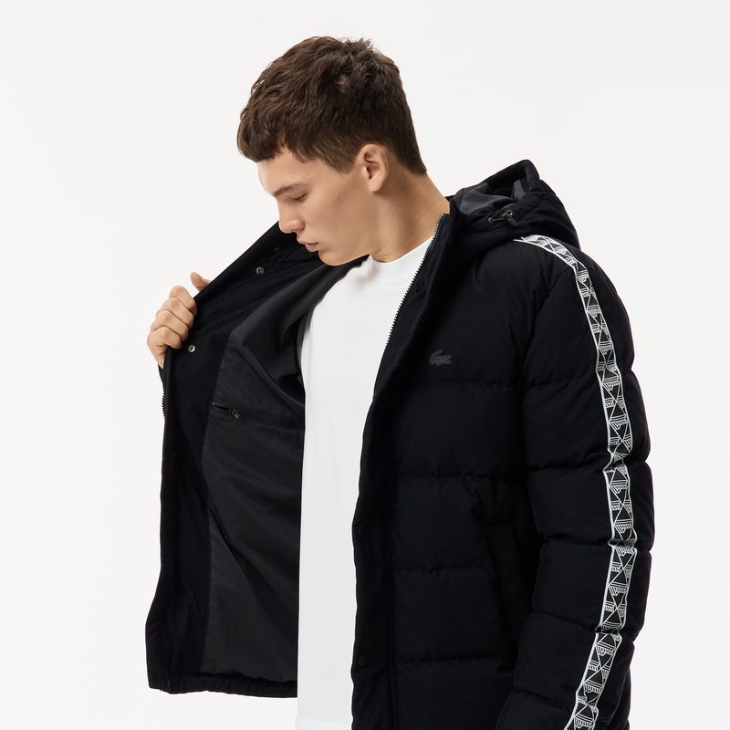 Мужская стёганая куртка Lacoste с капюшоном 4