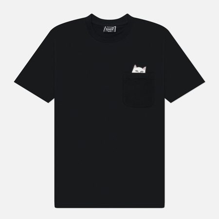 Мужская футболка RIPNDIP Lord Nermal Pocket, цвет чёрный
