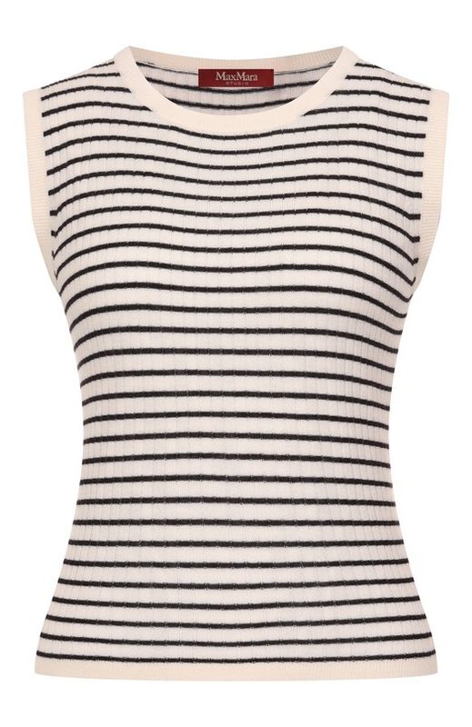 Топ из шелка и шерсти  Max Mara Studio