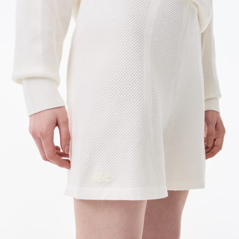 Женские рельефные шорты Lacoste из смеси хлопка 4