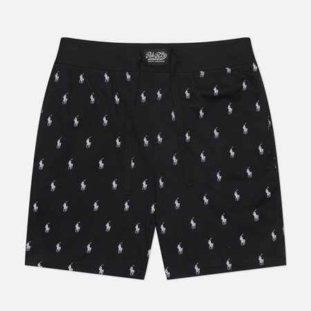 Мужские шорты Polo Ralph Lauren Slim Polo Pony Cotton Jersey Sleep, цвет чёрный