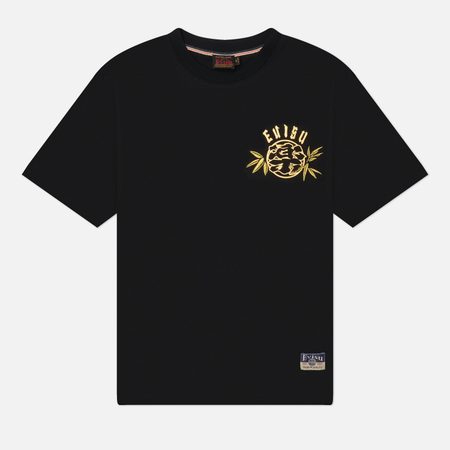 Мужская футболка Evisu Heritage Kanji Leopard Printed, цвет чёрный