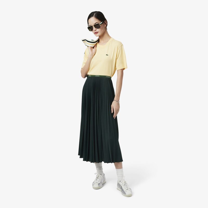 Длинная плиссированная юбка Lacoste с эластичной талией