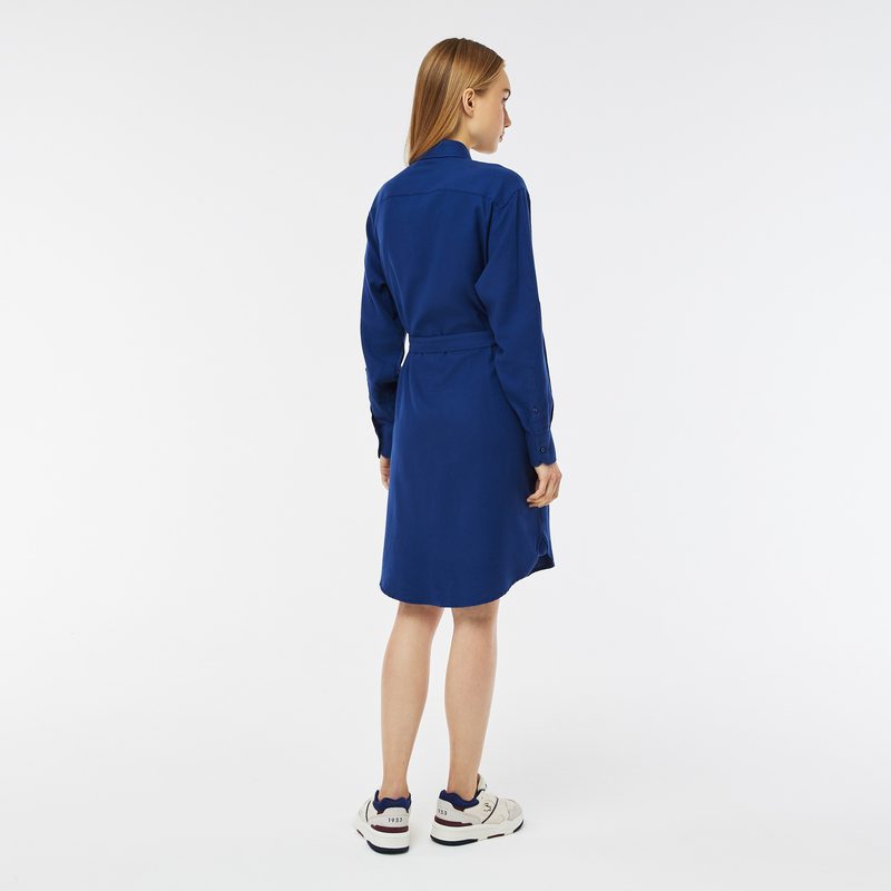 Платье Lacoste стандартного кроя с длинными рукавами и поясом 2