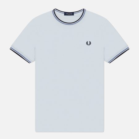 Мужская футболка Fred Perry Twin Tipped, цвет голубой