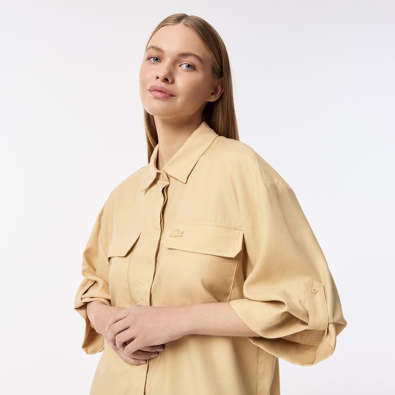 Женская рубашка Lacoste из тенселя 3
