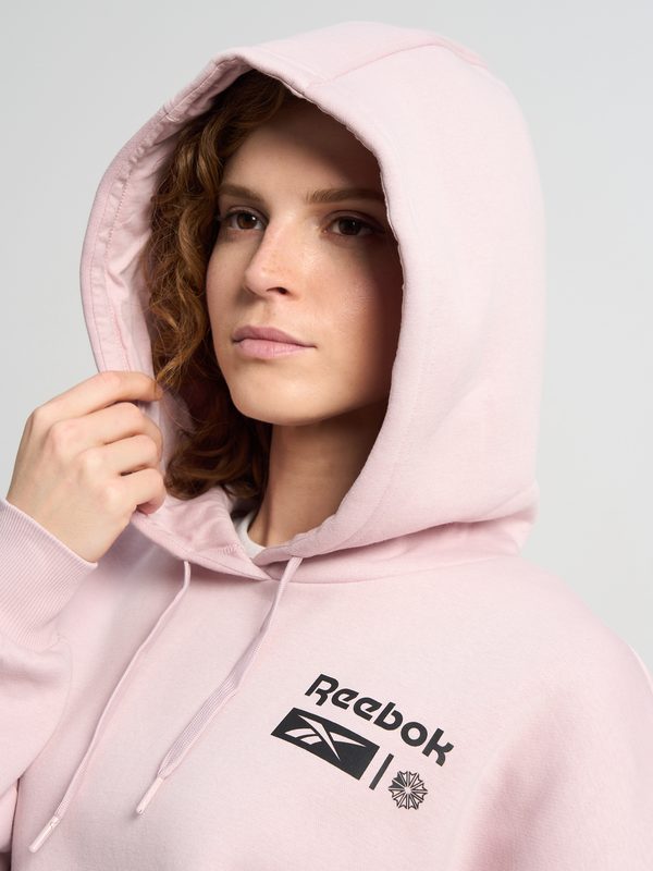 Худи женское Reebok Relaxed, Розовый 5