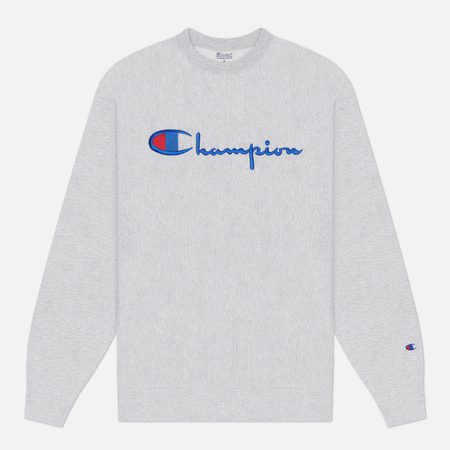 Мужская толстовка Champion Reverse Weave Pinnacle Heavyweight Brushed Fleece Interior Crewneck, цвет серый