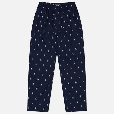 Мужские брюки Polo Ralph Lauren Signature Pony Cotton Pyjama, цвет синий