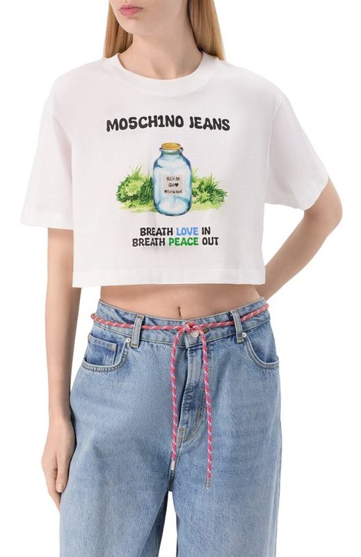 Хлопковая футболка M05CH1NO Jeans 3