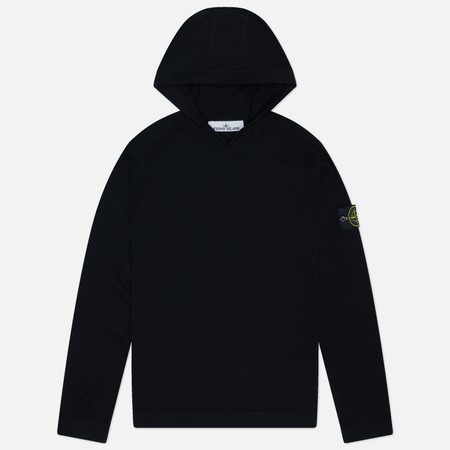 Мужской свитер Stone Island Light RWS Geelong Wool Hoodie, цвет чёрный