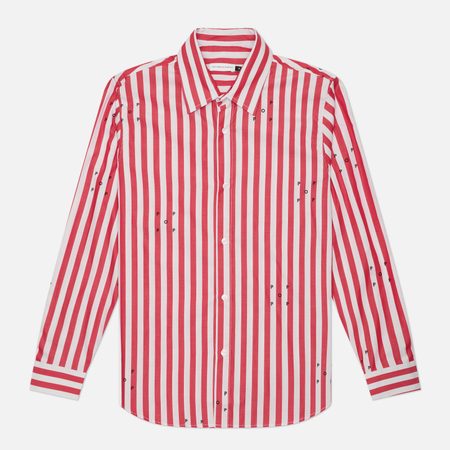 Мужская рубашка Pop Trading Company Logos Stripe, цвет красный