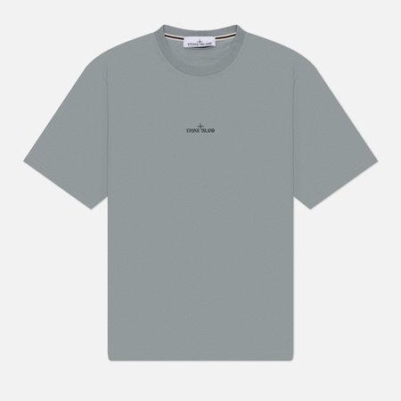 Мужская футболка Stone Island Institutional Four Print Motif, цвет серый