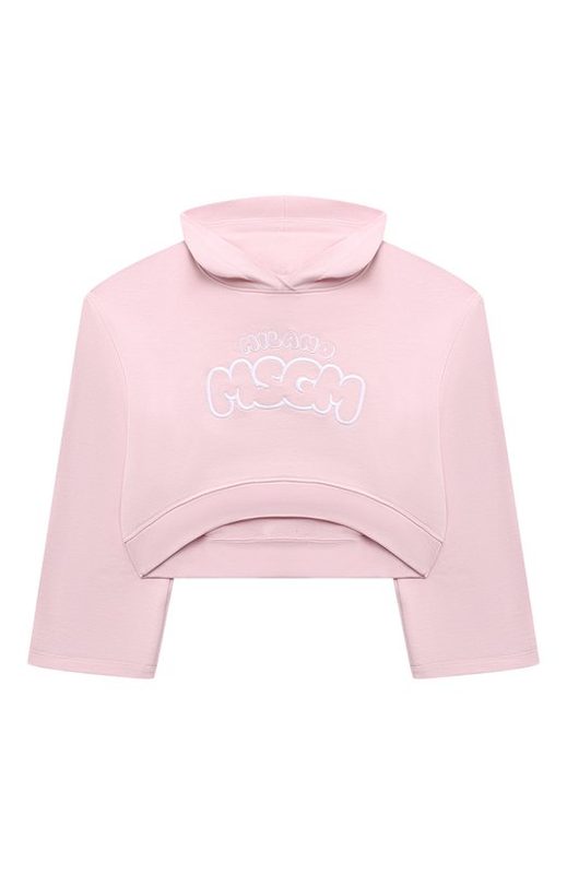 Укороченное худи из хлопка MSGM kids