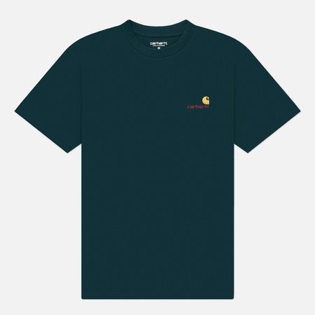 Мужская футболка Carhartt WIP American Script, цвет зелёный