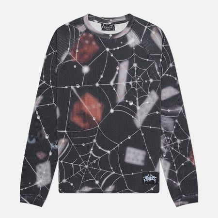 Мужской лонгслив RIPNDIP Redemption Waffle Knit, цвет чёрный