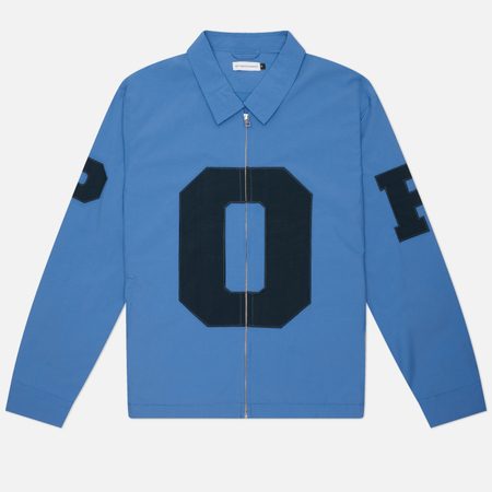 Мужская куртка ветровка Pop Trading Company Football, цвет голубой