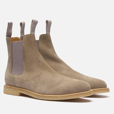 Мужские ботинки Common Projects Chelsea Classic Waxed Suede, цвет бежевый