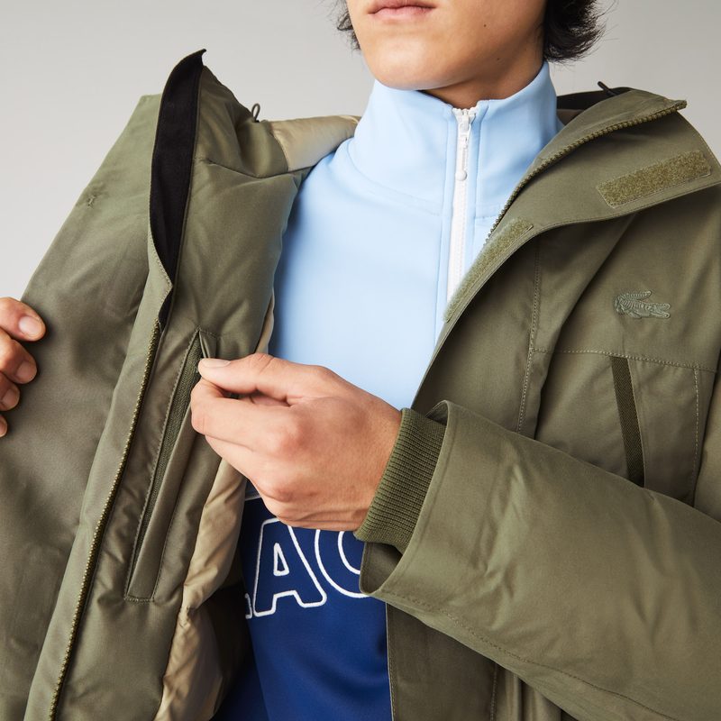 Мужская короткая парка Lacoste с мехом 5