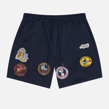 Мужские шорты Alpha Industries Patched Jersey, цвет синий