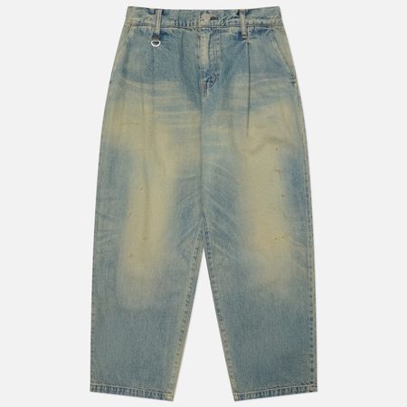 Мужские джинсы uniform experiment Fade Denim Bold-Fit Tuck, цвет голубой