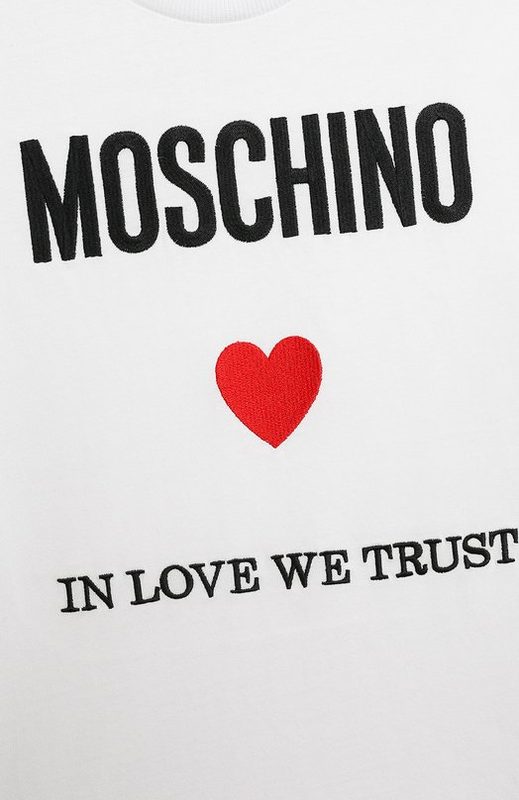 Хлопковая футболка Moschino 3