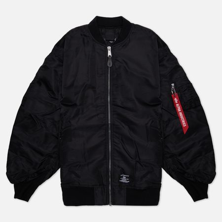Женская куртка бомбер Alpha Industries Oversized MA-1 Mod Flight, цвет чёрный