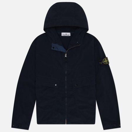 Мужская куртка ветровка Stone Island Light Compact Touch Poly-TC Hooded, цвет синий