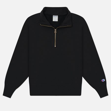 Женская толстовка Champion Reverse Weave Pinnacle Heavyweight Half-Zip Fleece, цвет чёрный