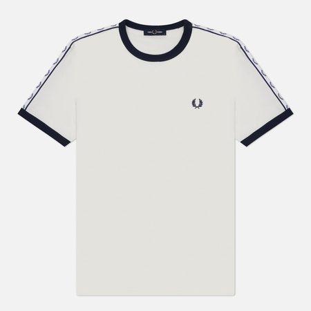 Мужская футболка Fred Perry Taped Ringer Regular, цвет белый