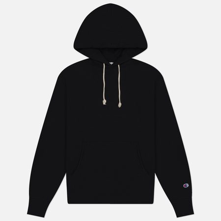 Мужская толстовка Champion Reverse Weave Pinnacle Lightweight Fleece Hoodie Relax Fit, цвет чёрный