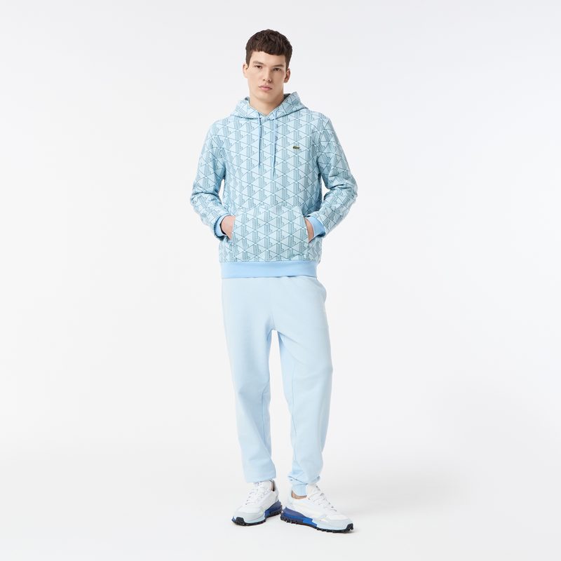 Мужская флисовая толстовка - худи Lacoste Monorgam 4