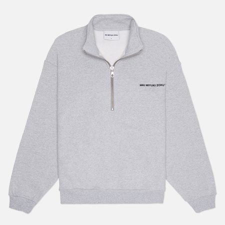 Мужская толстовка MKI MIYUKI ZOKU Uniform Quarter Zip, цвет серый