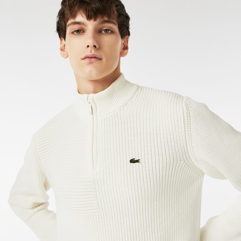 Мужской хлопковый свитер Lacoste на молнии 3