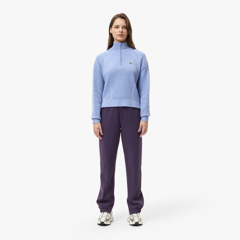 Женский свитер Lacoste свободного кроя с высоким воротом на молнии 5