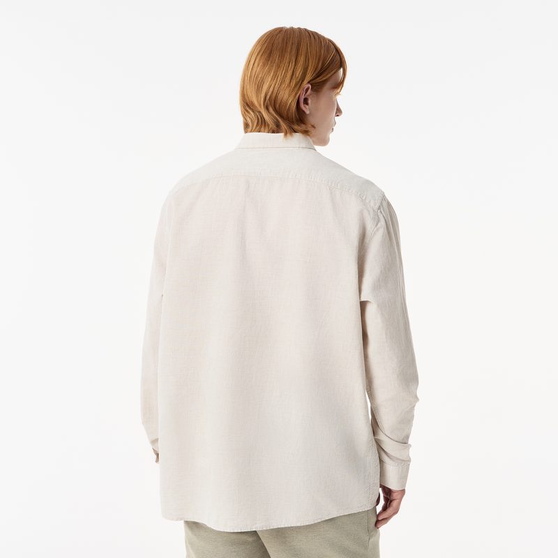Мужская рубашка Lacoste из смеси хлопка и льна 2