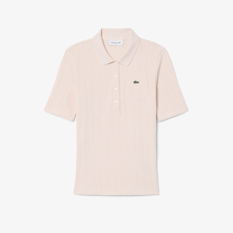 Женское хлопковое поло Lacoste 4