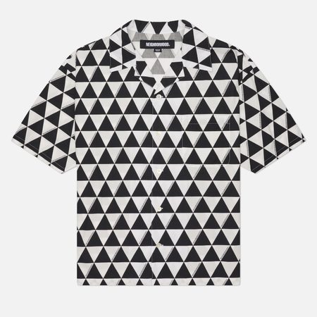 Мужская рубашка Neighborhood Triangle Pattern Hawaiian, цвет белый