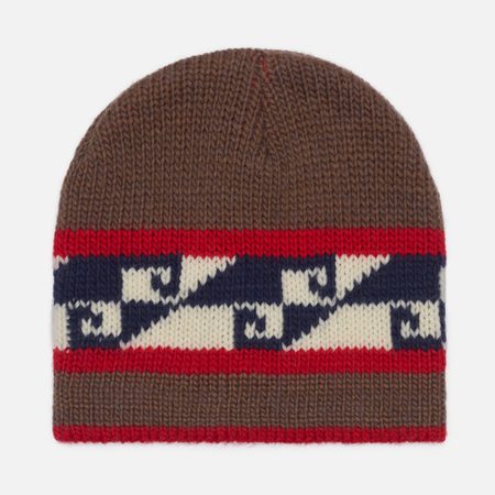 Шапка Stussy Skullcap Waves, цвет коричневый